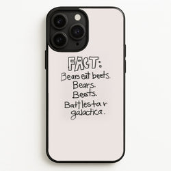Fact - Bears Eat Beets - Bears, Beets, Battlestar Galactica  - The Office Phone Case for iPhone 11 Pro Max
