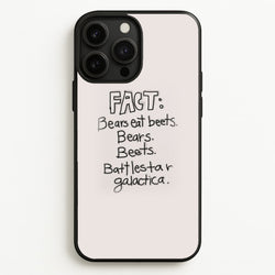 Fact - Bears Eat Beets - Bears, Beets, Battlestar Galactica  - The Office Phone Case for iPhone 13 Pro Max