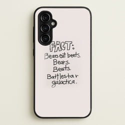 Fact - Bears Eat Beets - Bears, Beets, Battlestar Galactica  - The Office Phone Case for Galaxy A54