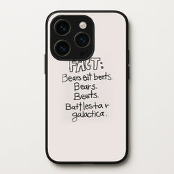 Fact - Bears Eat Beets - Bears, Beets, Battlestar Galactica  - The Office Phone Case for iPhone 14 Pro Max
