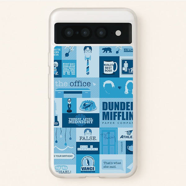 Office Blue Patchwork  - The Office Phone Case for Google Pixel 7 Pro