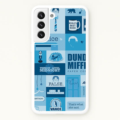 Office Blue Patchwork  - The Office Phone Case for Galaxy S22 Plus