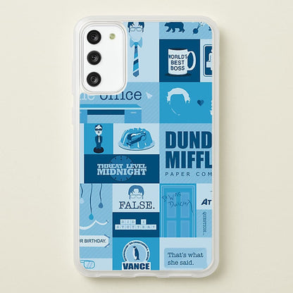 Office Blue Patchwork  - The Office Phone Case for Galaxy S20