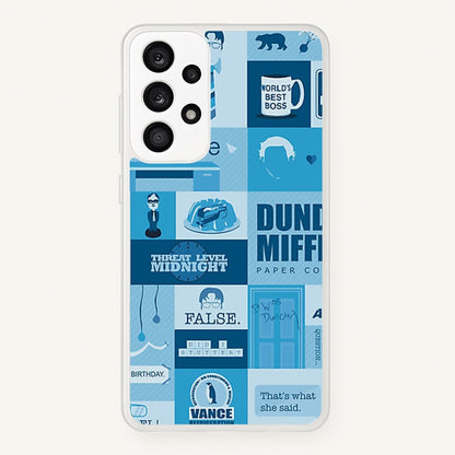 Office Blue Patchwork  - The Office Phone Case for Galaxy A33