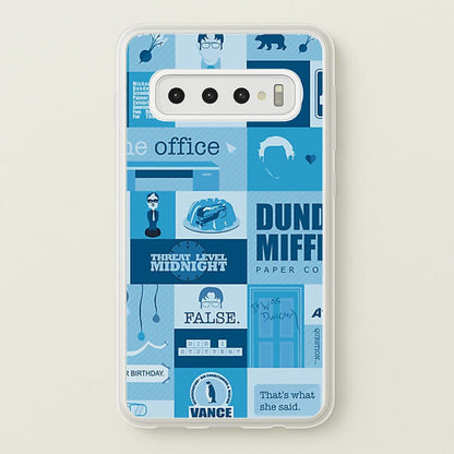 Office Blue Patchwork  - The Office Phone Case for Galaxy S10