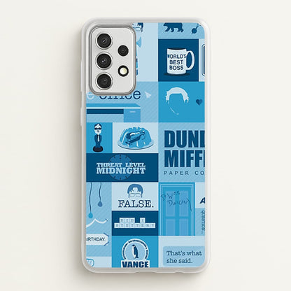 Office Blue Patchwork  - The Office Phone Case for Galaxy A52 / A52s