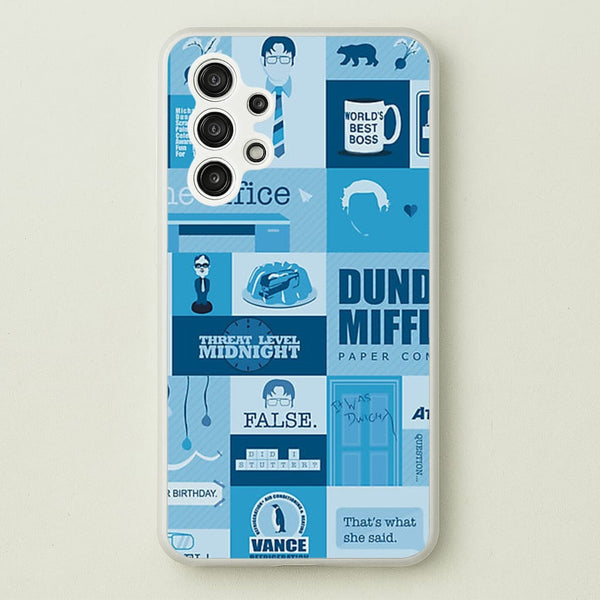 Office Blue Patchwork  - The Office Phone Case for Galaxy A13