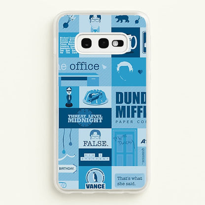 Office Blue Patchwork  - The Office Phone Case for Galaxy S10e