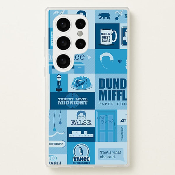 Office Blue Patchwork  - The Office Phone Case for Galaxy S24 Ultra