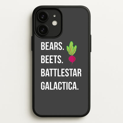 Bears. Beets. Battlestar Galactica Illustration  - The Office Phone Case for iPhone 11