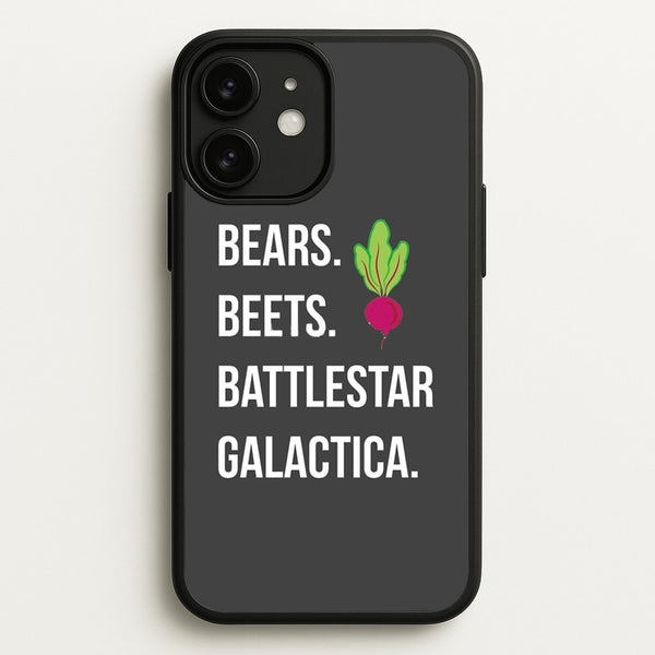 Bears. Beets. Battlestar Galactica Illustration  - The Office Phone Case for iPhone 11