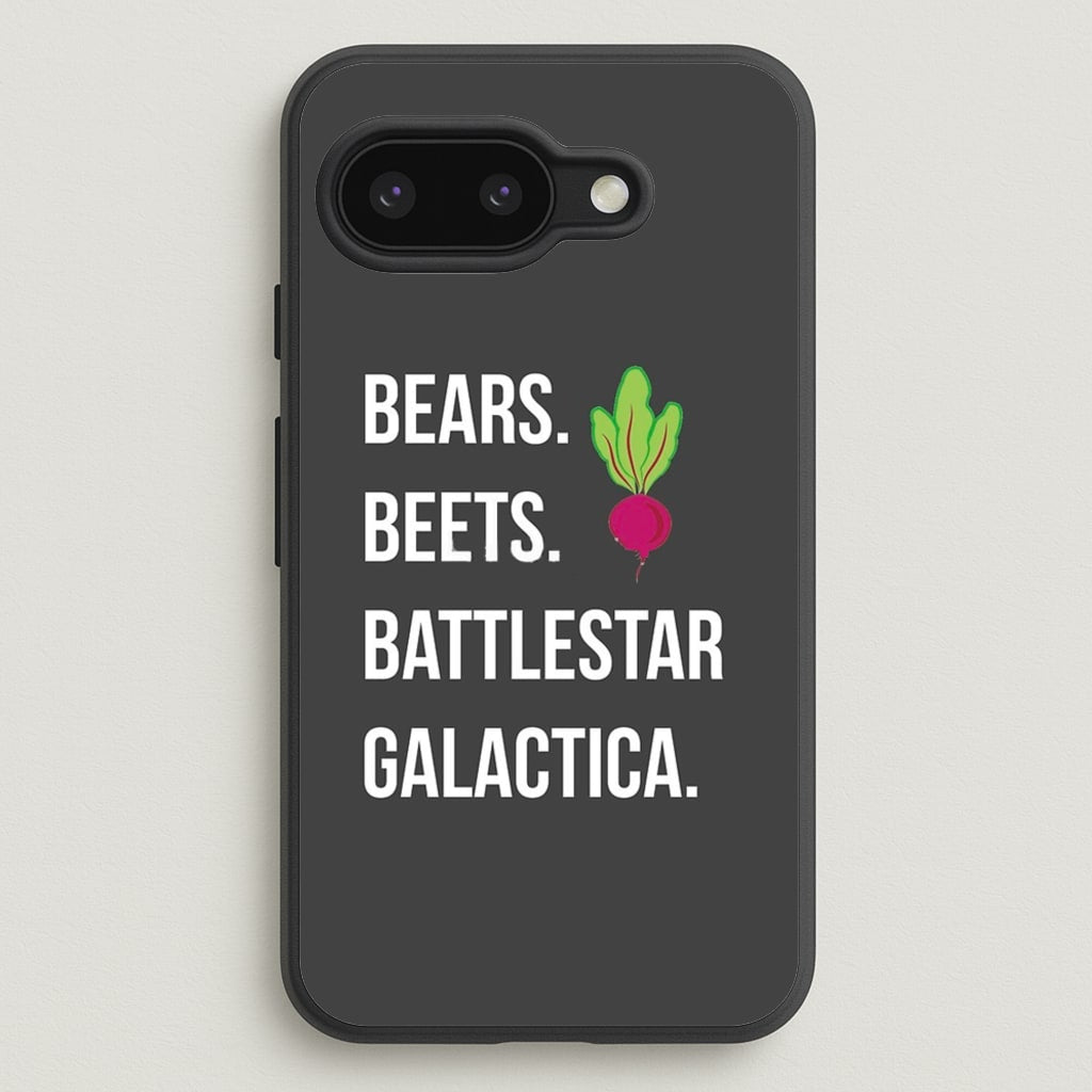 Bears. Beets. Battlestar Galactica Illustration  - The Office Phone Case for Google Pixel 9a