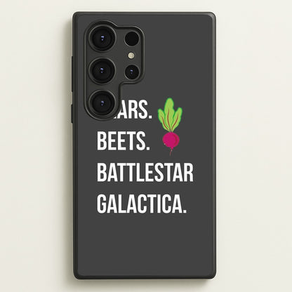 Bears. Beets. Battlestar Galactica Illustration  - The Office Phone Case for Galaxy S25 Ultra