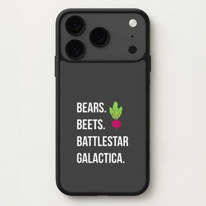 Bears. Beets. Battlestar Galactica Illustration Phone Case for iPhone 17 Pro