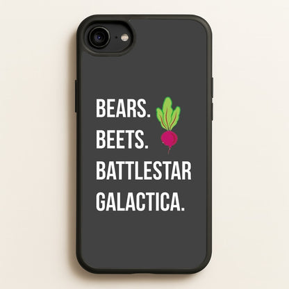 Bears. Beets. Battlestar Galactica Illustration  - The Office Phone Case for iPhone 6 / 7 / 8 / SE