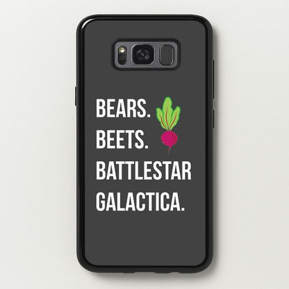 Bears. Beets. Battlestar Galactica Illustration  - The Office Phone Case for Galaxy S8