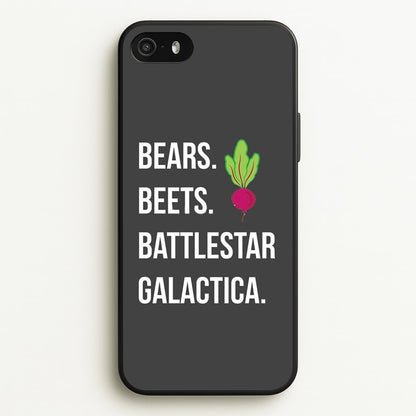 Bears. Beets. Battlestar Galactica Illustration  - The Office Phone Case for iPhone 5 / 5s / SE 2016