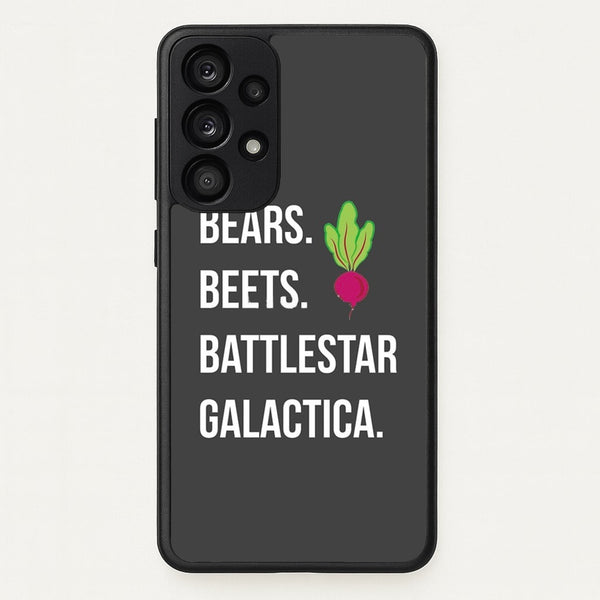 Bears. Beets. Battlestar Galactica Illustration  - The Office Phone Case for Galaxy A33