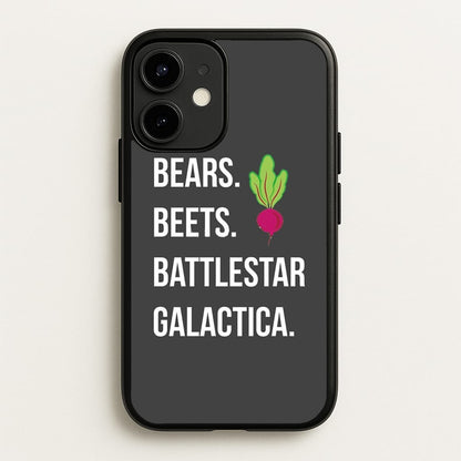 Bears. Beets. Battlestar Galactica Illustration  - The Office Phone Case for iPhone 12 Mini