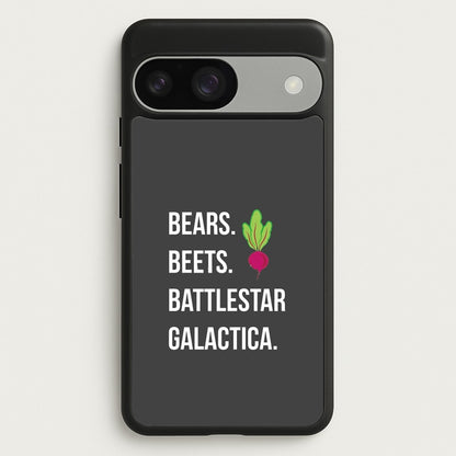 Bears. Beets. Battlestar Galactica Illustration  - The Office Phone Case for Google Pixel 9 / 9 Pro