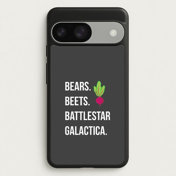Bears. Beets. Battlestar Galactica Illustration  - The Office Phone Case for Google Pixel 9 / 9 Pro