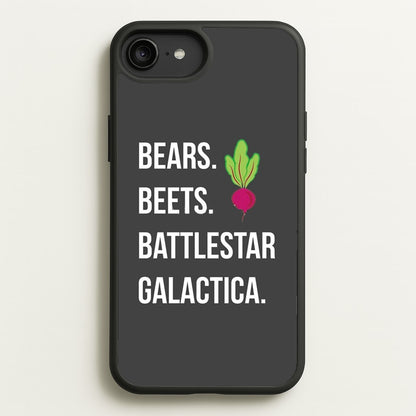 Bears. Beets. Battlestar Galactica Illustration  - The Office Phone Case for iPhone 6 Plus / 7 Plus / 8 Plus