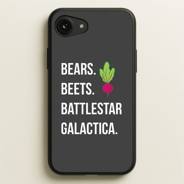 Bears. Beets. Battlestar Galactica Illustration  - The Office Phone Case for iPhone 16e
