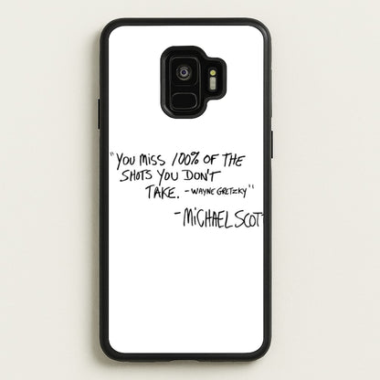 Michael Scott Quote  - The Office Phone Case for Galaxy S9