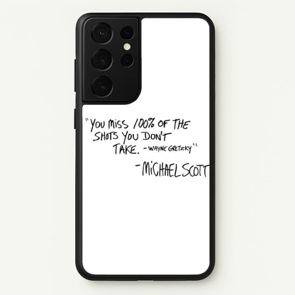 Michael Scott Quote  - The Office Phone Case for Galaxy S21 Ultra