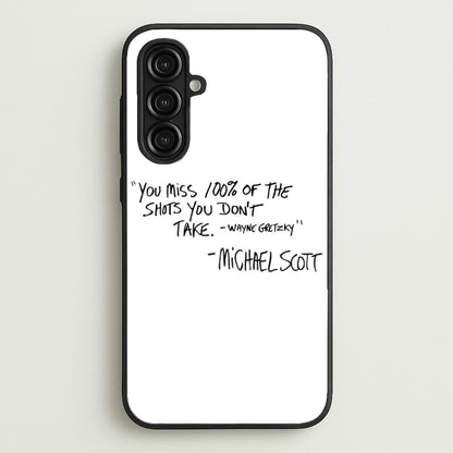 Michael Scott Quote  - The Office Phone Case for Galaxy A16