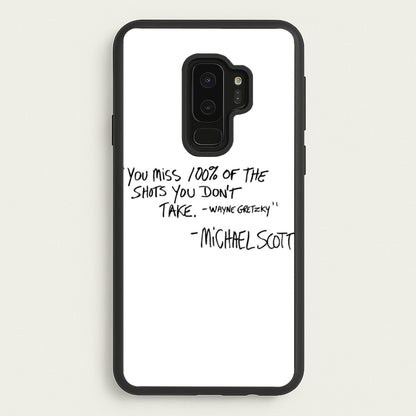 Michael Scott Quote  - The Office Phone Case for Galaxy S9 Plus