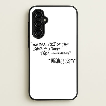 Michael Scott Quote  - The Office Phone Case for Galaxy A54