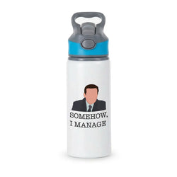 Somehow, I Manage Active Water Bottle - Blue