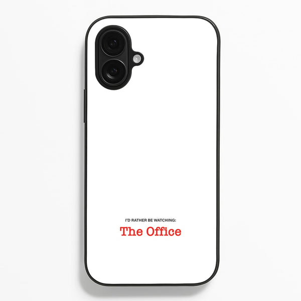 I'd Rather Be Watching The Office  - The Office Phone Case for iPhone 16 Plus