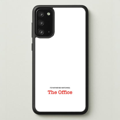 I'd Rather Be Watching The Office  - The Office Phone Case for Galaxy Note 20