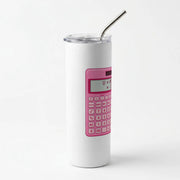 Pink Love Calculator Skinny Tumbler 2