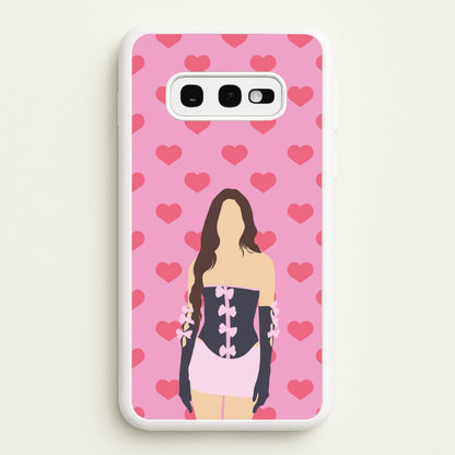 Pink Hearts - Olivia  - Olivia Rodrigo Phone Case for Galaxy S10e