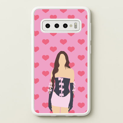 Pink Hearts - Olivia  - Olivia Rodrigo Phone Case for Galaxy S10