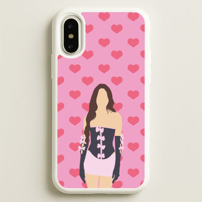 Pink Hearts - Olivia  - Olivia Rodrigo Phone Case for iPhone X / XS