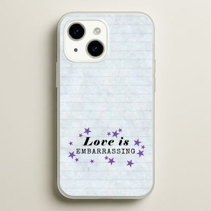 Love Is Embarrassing Note  - Olivia Phone Case for iPhone 15 Plus