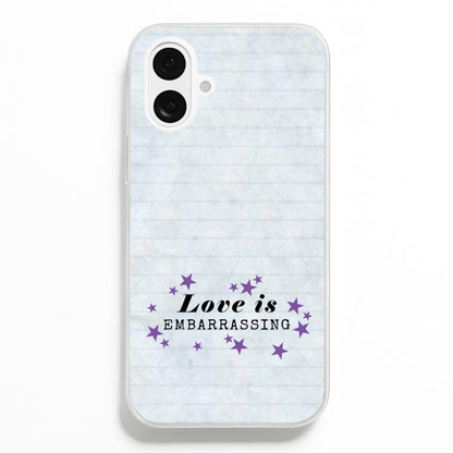 Love Is Embarrassing Note  - Olivia Phone Case for iPhone 16 Plus