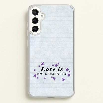 Love Is Embarrassing Note  - Olivia Phone Case for Galaxy A34