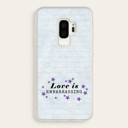 Love Is Embarrassing Note  - Olivia Phone Case for Galaxy S9 Plus