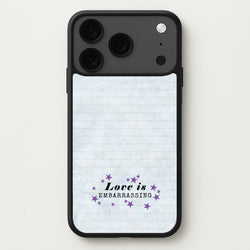Love Is Embarrassing Note Phone Case for iPhone 17 Pro