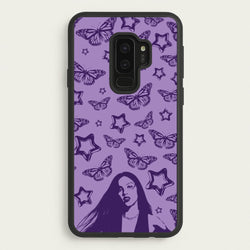 Stars And Butterflies Pattern  - Olivia Phone Case for Galaxy S9 Plus
