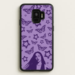Stars And Butterflies Pattern  - Olivia Phone Case for Galaxy S9