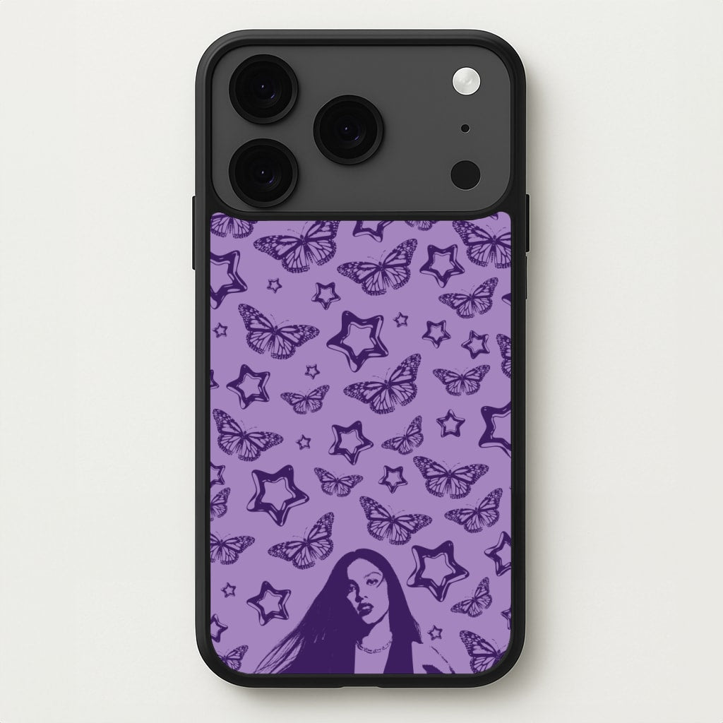 Stars And Butterflies Pattern Phone Case for iPhone 17 Pro