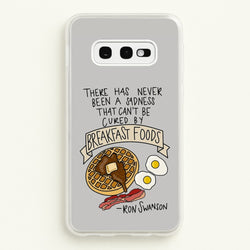 Breakfast Foods - Parks  - Parks and Recreation Phone Case for Galaxy S10e