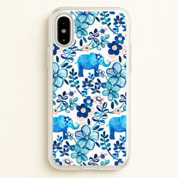Elephant and Floral Pattern  - Flamingos Phone Case for iPhone X / XS
