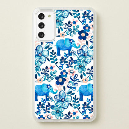 Elephant and Floral Pattern  - Flamingos Phone Case for Galaxy S20